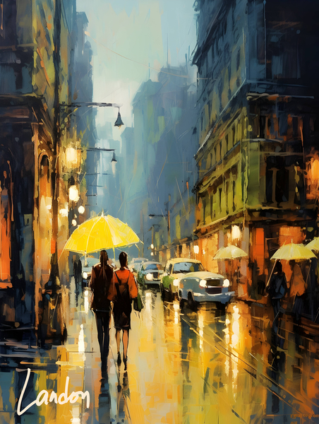 Umbrella Parade 2 Print