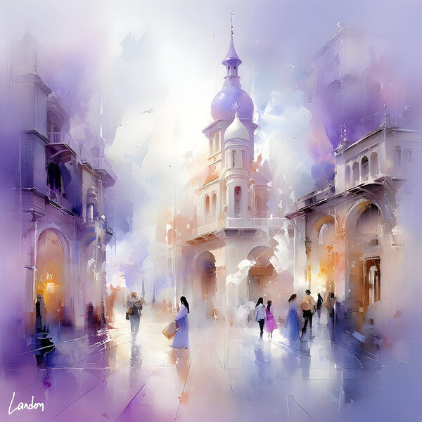 Violet Haze in the City 3 by Landon
