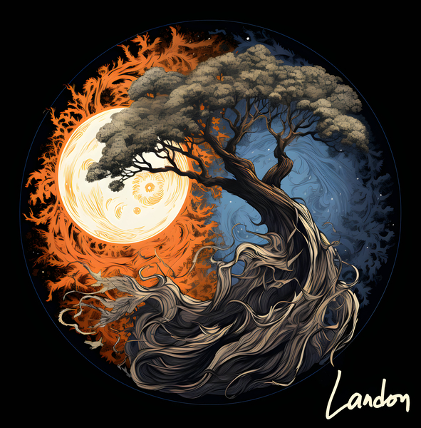 yin yang tree 7 Print