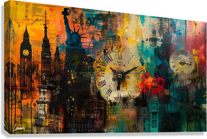 Statue of Tower Colosseum 3 Canvas Print