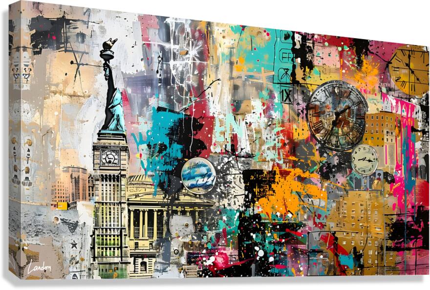 Statue of Tower Colosseum 4 Canvas Print