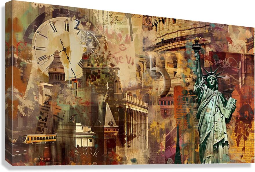 Statue of Tower Colosseum 1 Canvas Print