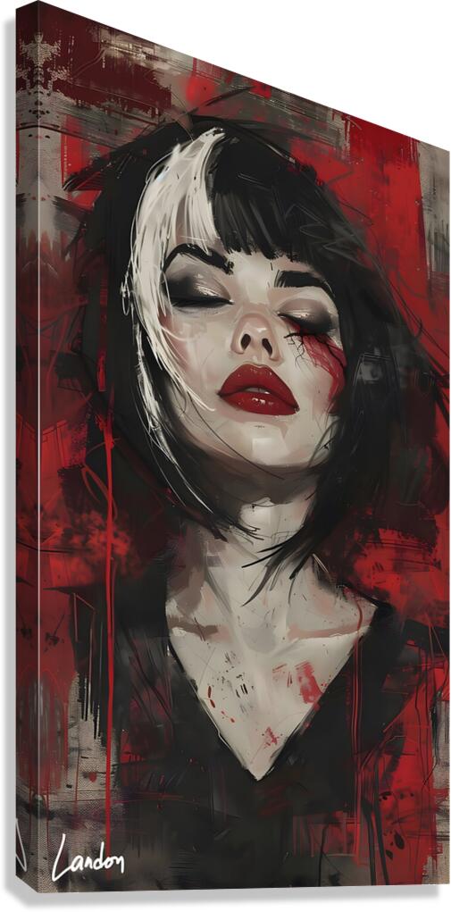 Red Vibes 5 Canvas Print