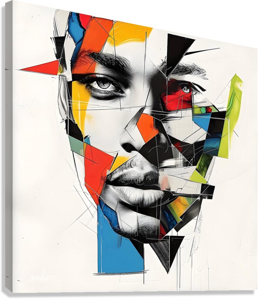 Fragmented Face 23 Canvas Print