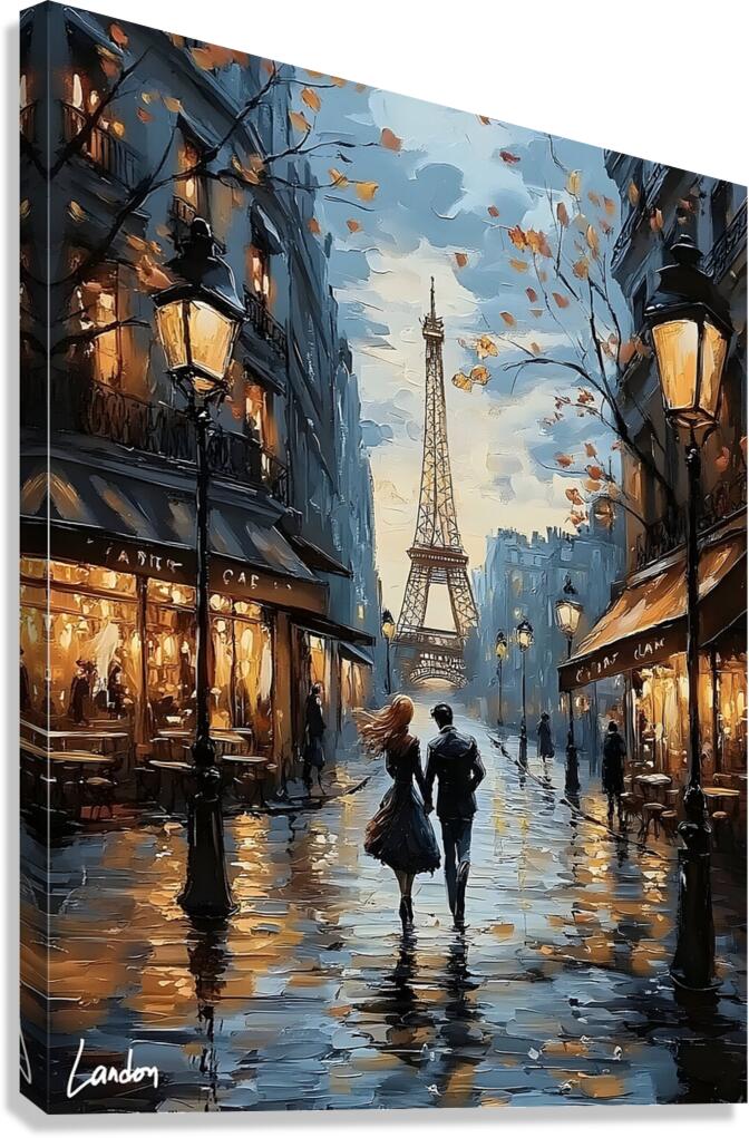 Evening Elegance in Paris 4 Canvas Print