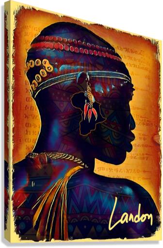 Fearless Black Warrior Canvas Print