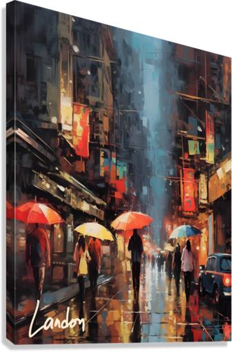 Umbrella Parade 3 Canvas Print