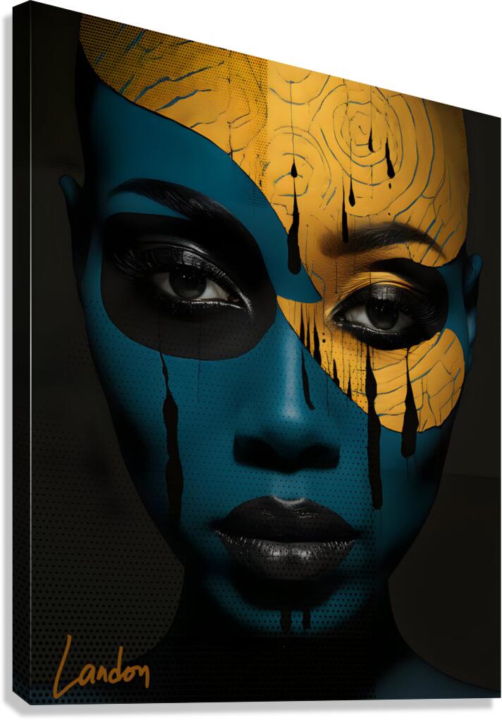 blue gold 4 Canvas Print