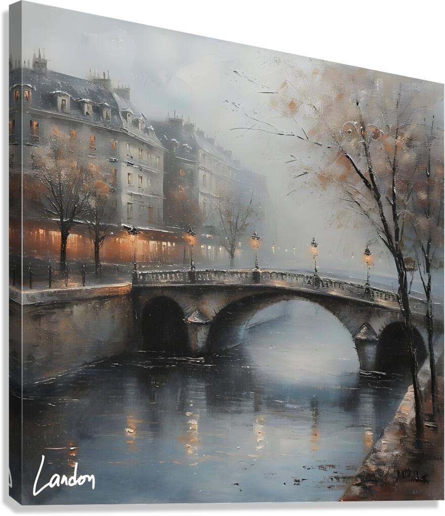 Misty River 4 Canvas Print