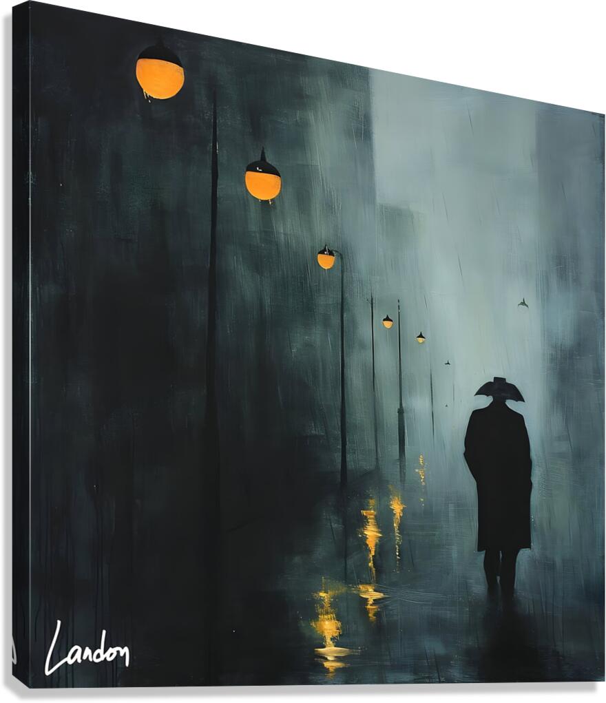 Rainy Cityscape 4 Canvas Print