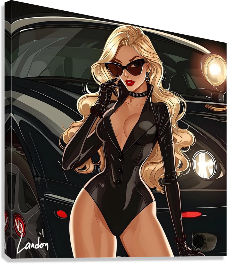Cartoon Glam 2 Canvas Print