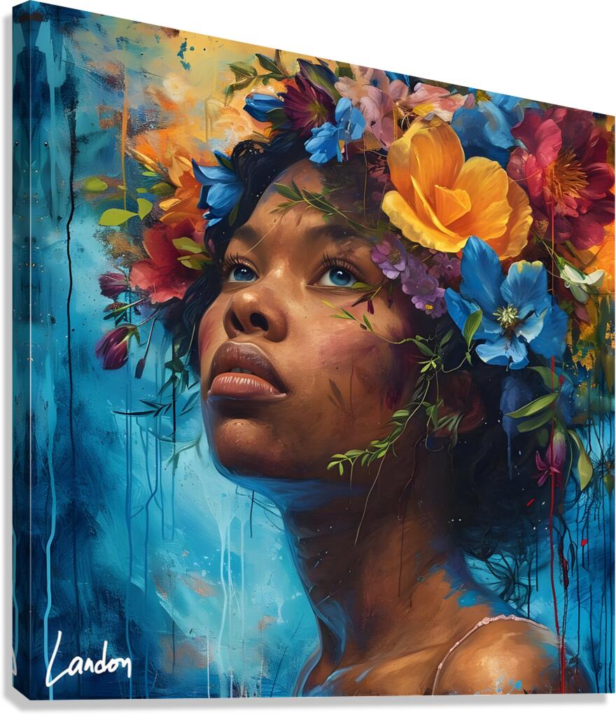 Flower Woman 10 Canvas Print