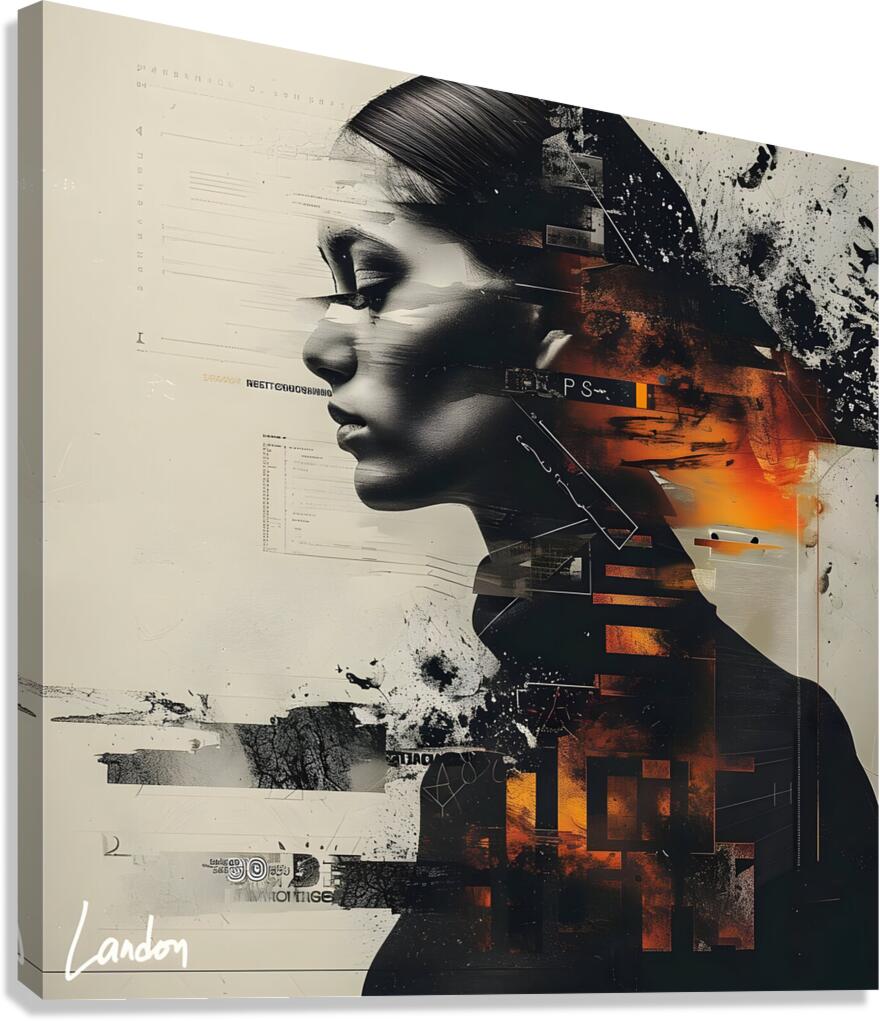 Her Digital Glitch 4 Canvas Print