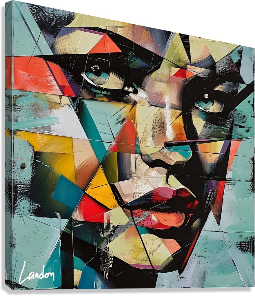 Fragmented Face 2 Canvas Print