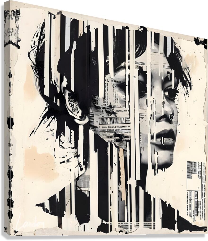 Ripped and Torn QR 3 Canvas Print