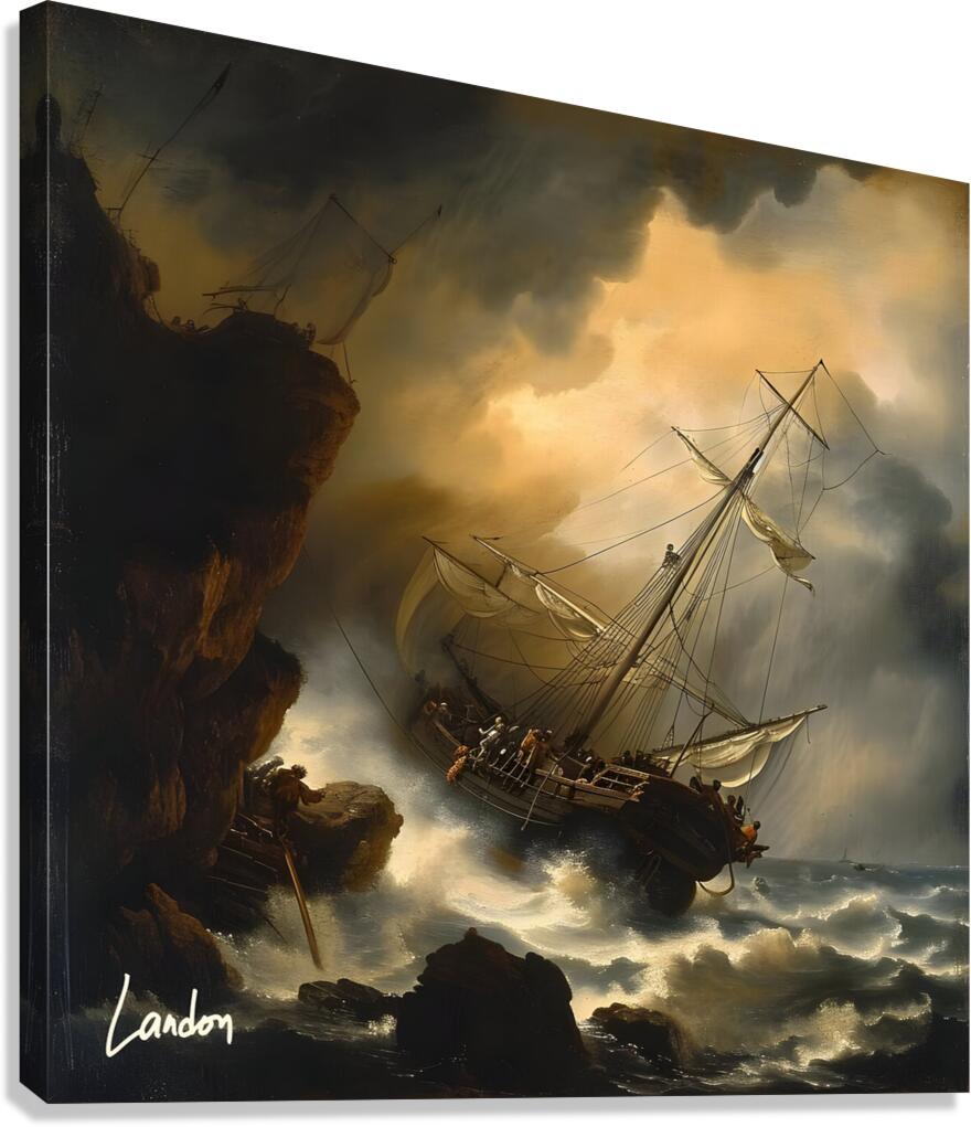 Chaos on The Water 1 Canvas Print