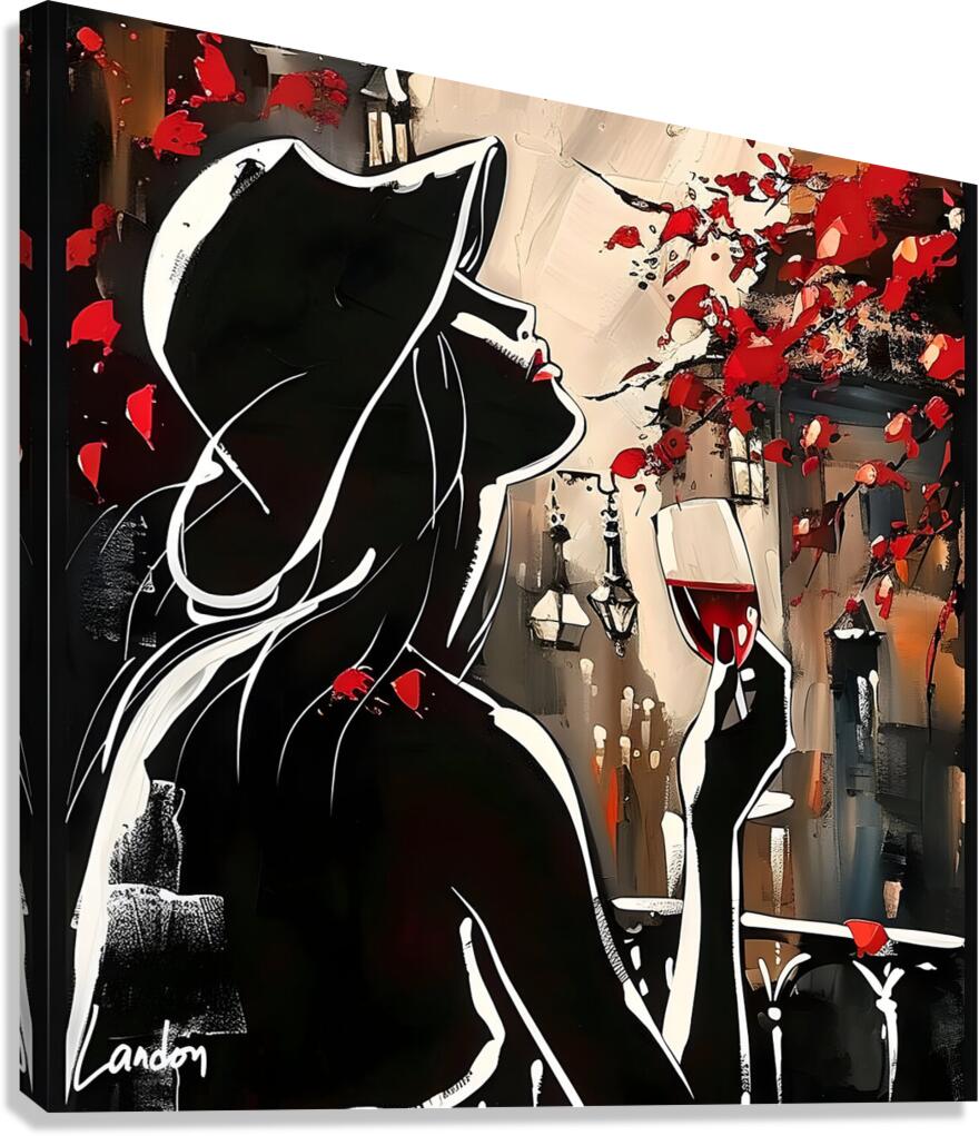 Silhouette Babe 3 Canvas Print