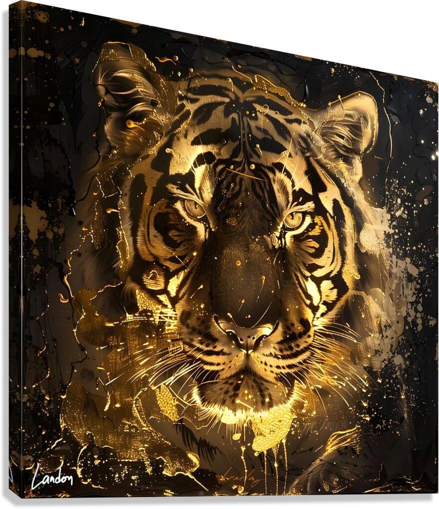 Tiger  Golden Glow 1 Canvas Print
