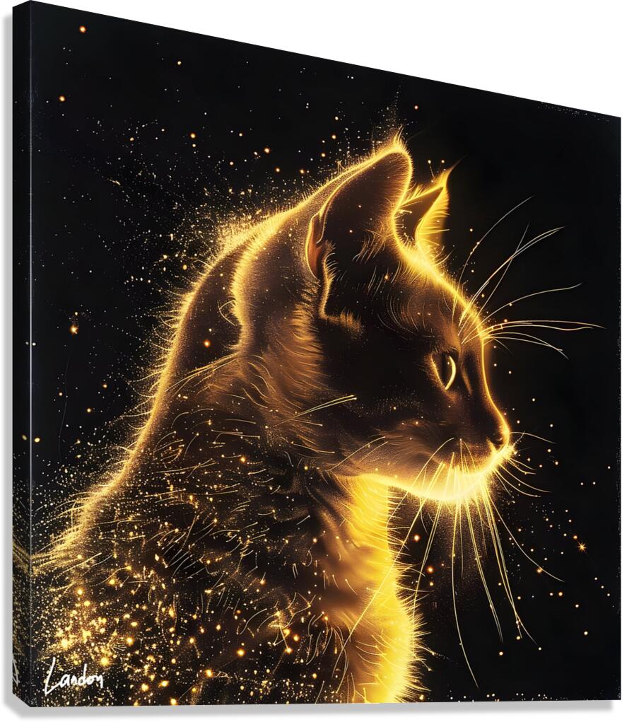 Cat Golden Glow 2 Canvas Print