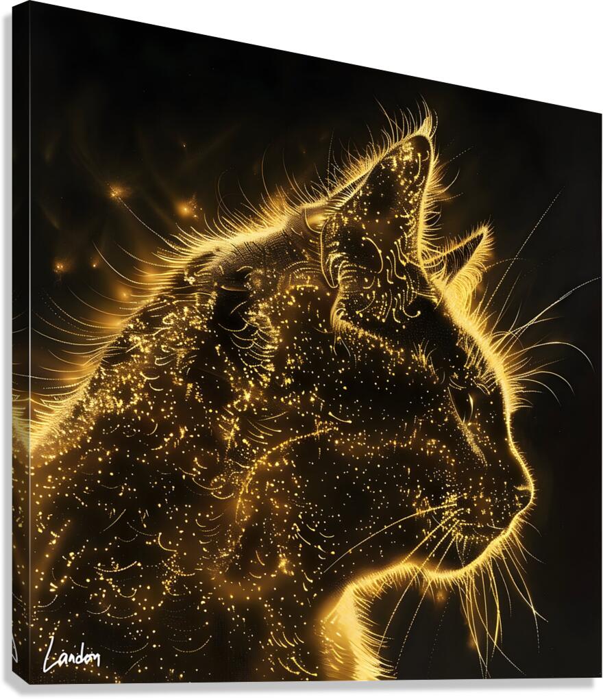 Cat Golden Glow 4 Canvas Print