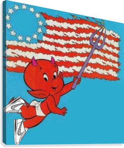 Americanflag devil Canvas Print