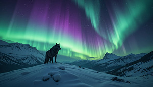 Ghostly Gaze: Arctic Wolf Portrait of the Frozen Wild