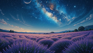  Lavender Field Under the Stars: Dreamy Nature Landscape Photography