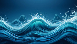 Oceans Embrace: A Symphony of Blue