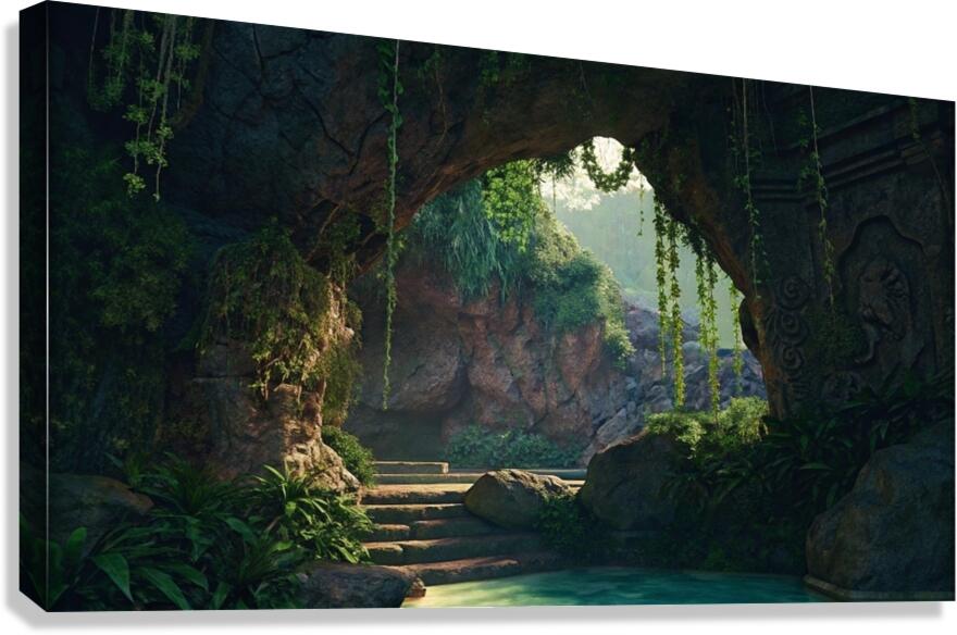 Hidden Sanctuary: A Glimpse into Natures Secret Chamber Canvas Print