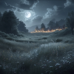 Wonderful night landscape. Moonlight over beautif 1722622858.6399