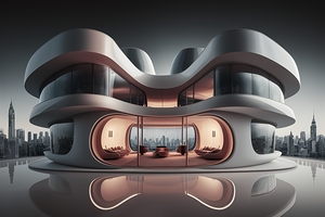 abstract white background architecture glossy roo