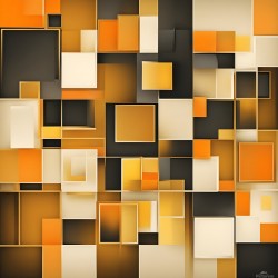 Sunlit Blocks — Gold Cream & Charcoal Geometric