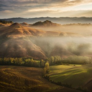 Mystical Waving Fields Tuscany by Jarek Pawlak 
