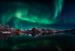 Lofoten Aurora Reflection