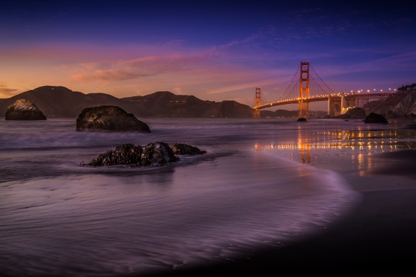 Golden Gate Bridge Fading Daylight by 1x