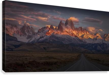 Burning peak Canvas Print