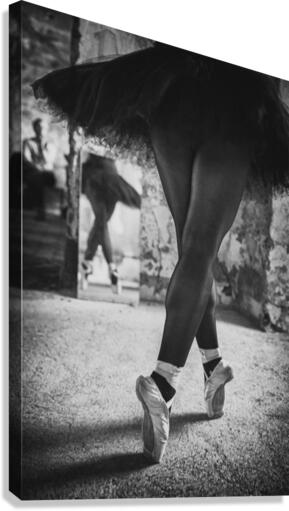 legs in a mirrow  Canvas Print