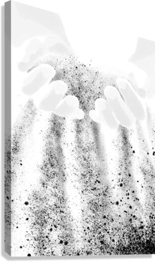 Hands Sand  Canvas Print