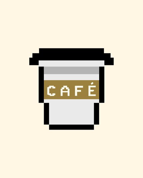 Cafe Cup Print