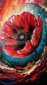 an impressionistic impasto oil painting  mnzHrOn4