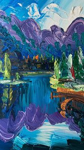 an impressionistic impasto oil painting  X blNRsX