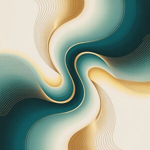 an abstract digital art piece with flowi GvozvM8o