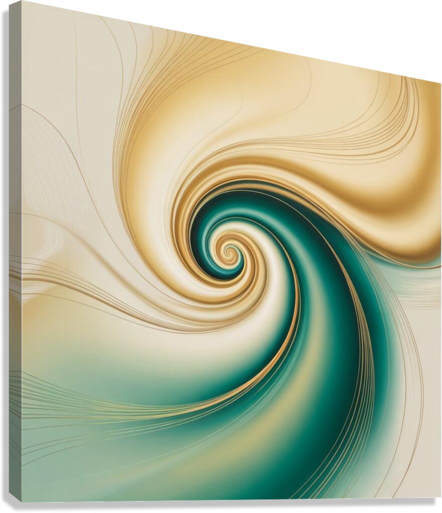 a digital abstract artwork featuring a c wP sqW0y Canvas Print