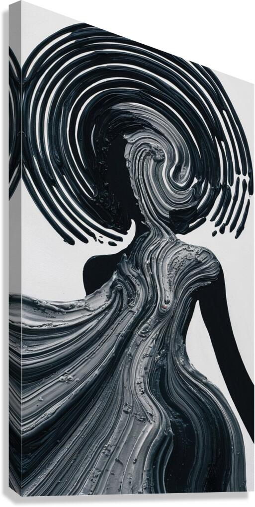 a captivating monochromatic impressionis 1bea2aZg Canvas Print