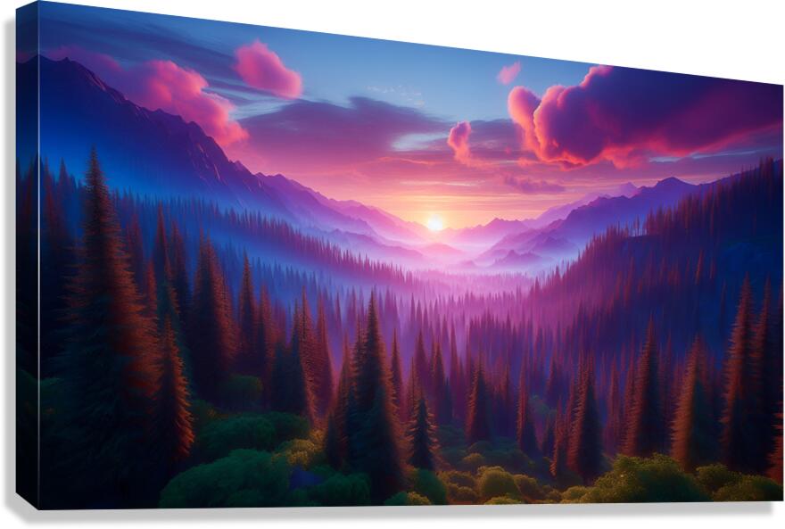 Mountain Sunset Canvas Print