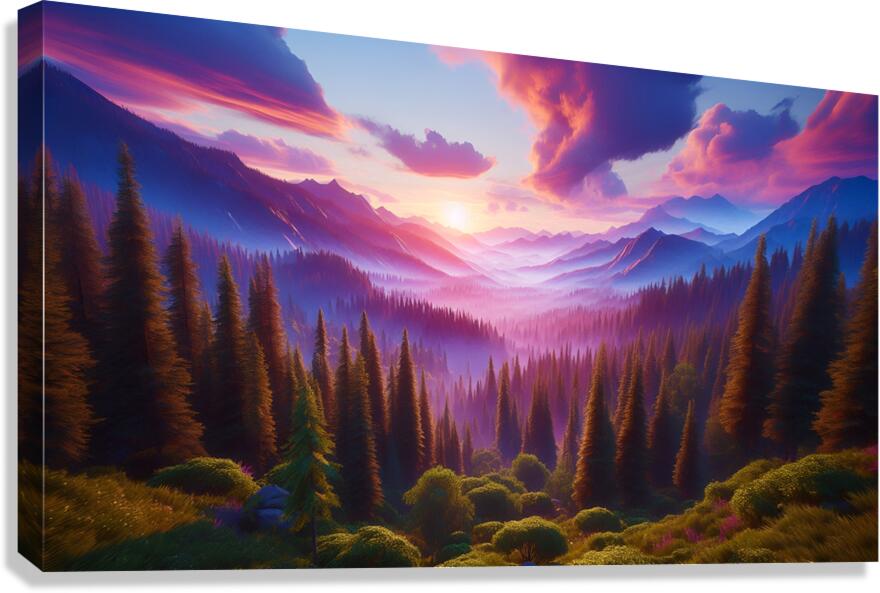 Valley Sunset  Canvas Print
