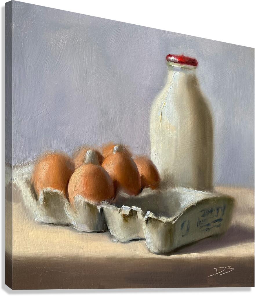 Eggs & Milk Canvas Print