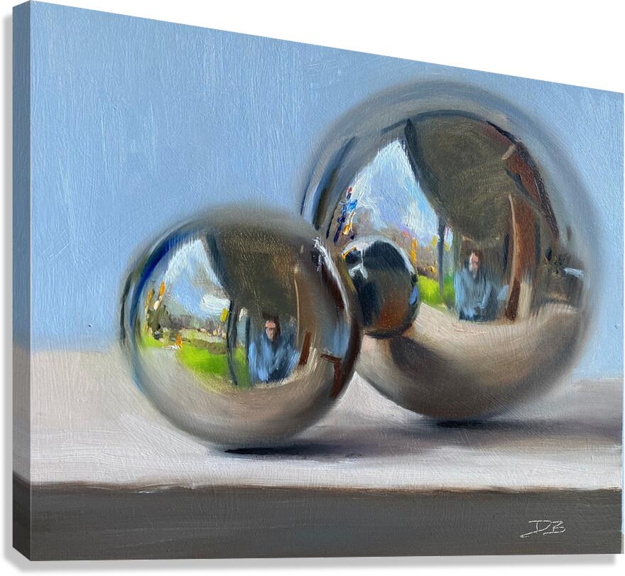 Silver Balls Canvas Print