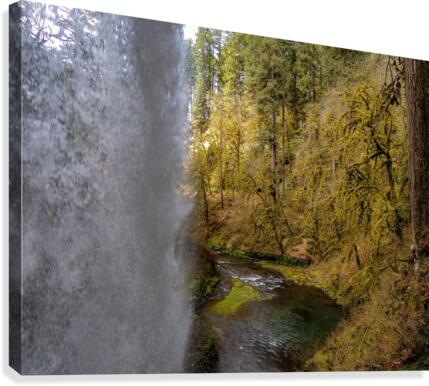 Behind the Falls Canvas Print