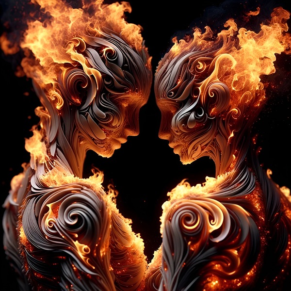 Fire for one fire for two Print